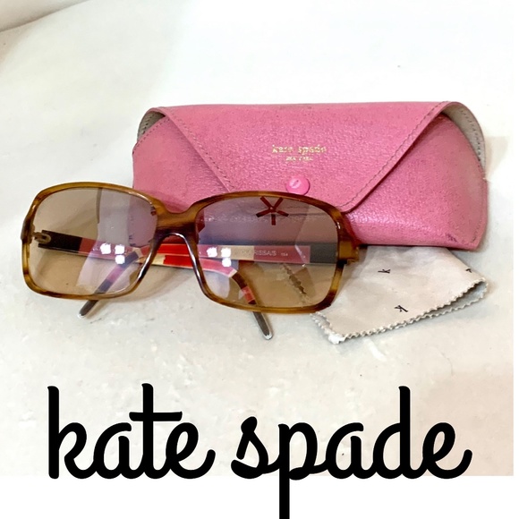 kate spade Accessories Kate Spade Clarissas Tan Tortoiseshell Light Brown Lens Square